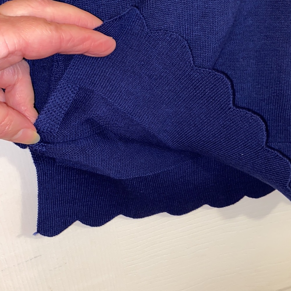 ISAACMIZRAHILIVE SZ XL NWOT . Turtleneck Royal Blue. - Picture 4 of 10